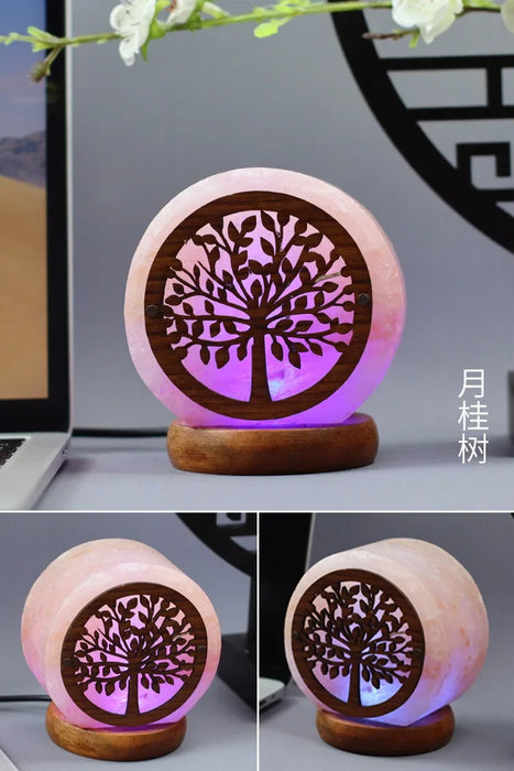 Himalayan Salt Lamp – Color-Changing LED with USB & Natural Air Purification