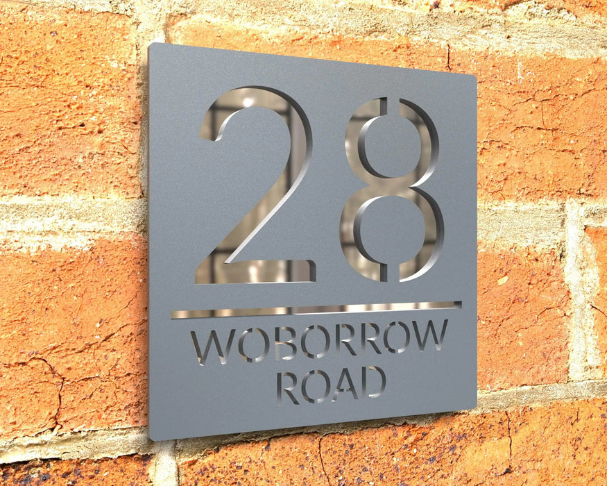 3D Floating House Sign – Custom Acrylic Address Plate SF