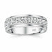 Men’s Moissanite Wedding Ring – D-Color VVS1 Sterling Silver SF