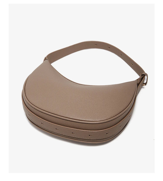 Chic Half-Moon Leather Handbag – Stylish Crossbody Bag for Women, Ideal Gift for Loved Ones - Samanta Factory