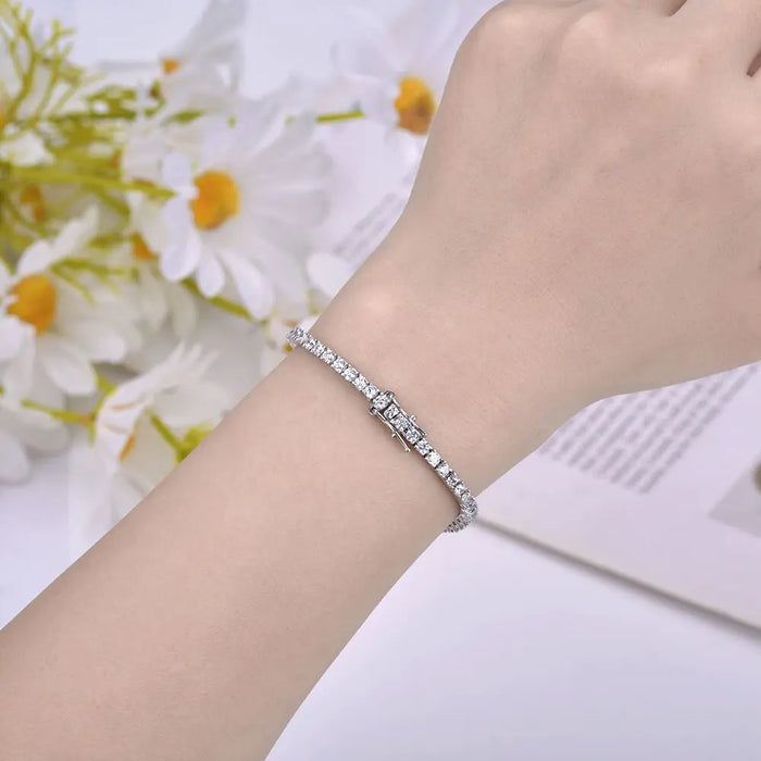 Luxury D Color Round Cut Bracelet for Men & Women - Samanta Factory