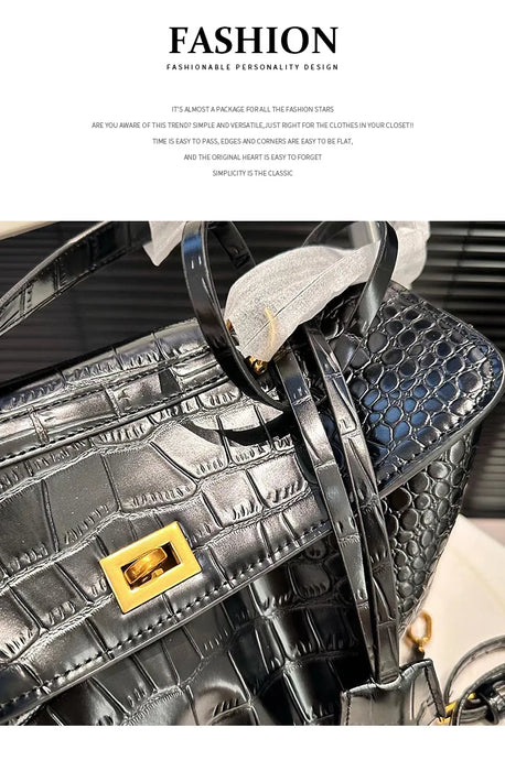 Urban Crossbody Bag - Lock Buckle Minimalist Design