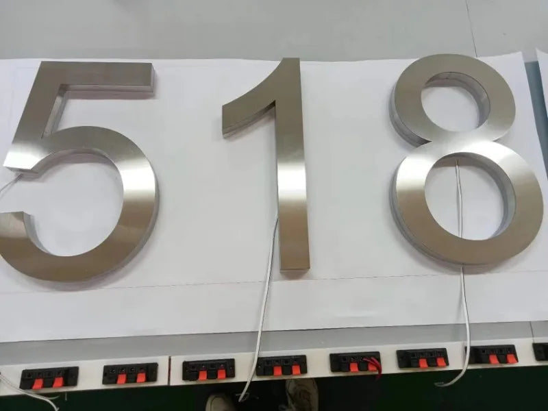 LED House Numbers – Backlit Stainless Steel Address Sign SF
