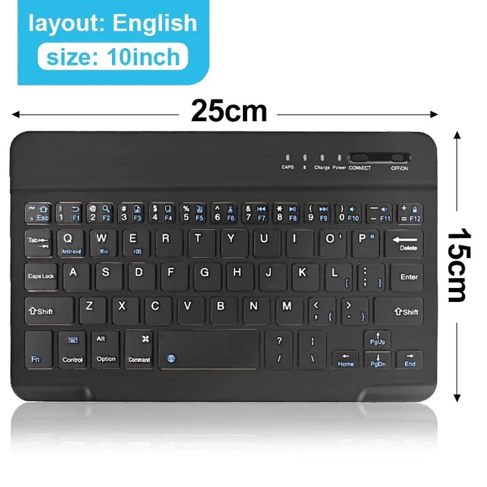 Bluetooth Tablet Keyboard – 7" & 10" Wireless Keyboard for iPad, Android & Windows SF
