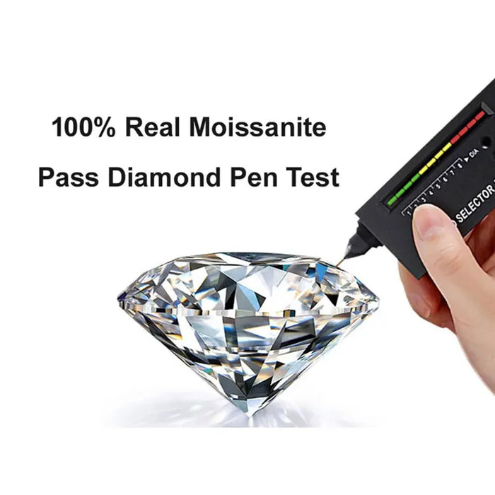 Moissanite Fashion Ring – Platinum-Plated Sparkle for Women