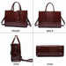Luxury Crocodile Pattern Handbag – Large Capacity Vintage Women’s Leather Tote Shoulder Bag SF