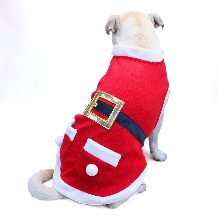 Shiny Velvet Pet Christmas Coat-0