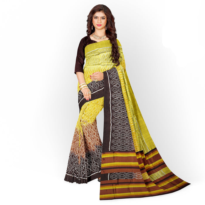 Khandua Silk Saree – Handwoven Bandha Ikat with Nature-Inspired Motifs