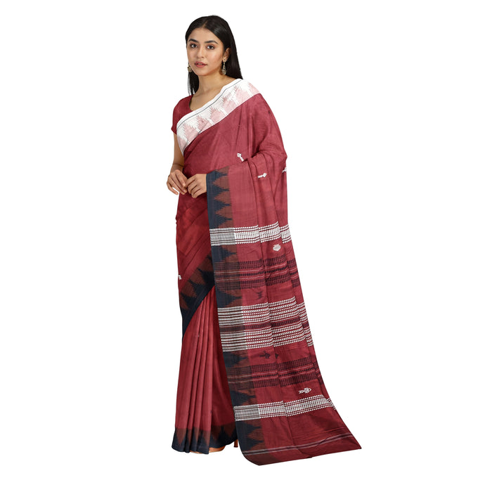 Kotpad Handloom Saree – Eco-Friendly Tribal Motifs in Cotton & Tussar Silk