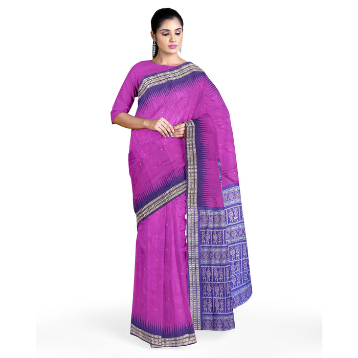 Sambalpuri Saree – Authentic Bandha Ikat with Cultural Odisha Patterns