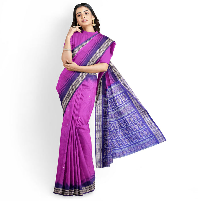 Sambalpuri Saree – Authentic Bandha Ikat with Cultural Odisha Patterns