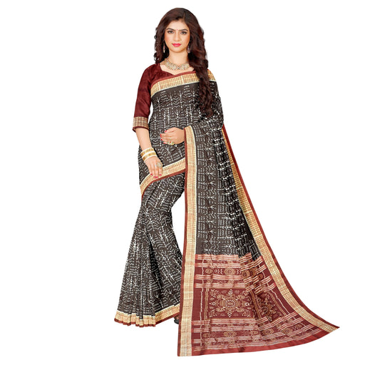Sambalpuri Saree handwoven with traditional Bandha Ikat patterns and Odia motifs