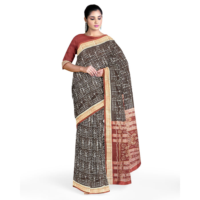 Sambalpuri Saree – Handwoven Bandha Ikat with Traditional Odia Motifs