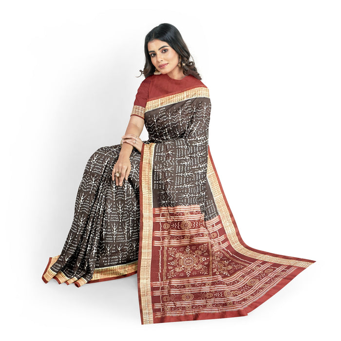 Sambalpuri Saree – Handwoven Bandha Ikat with Traditional Odia Motifs