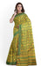 Handwoven Khandua Silk Saree from Odisha with Bandha Ikat and lotus, animal, and geometric motifs