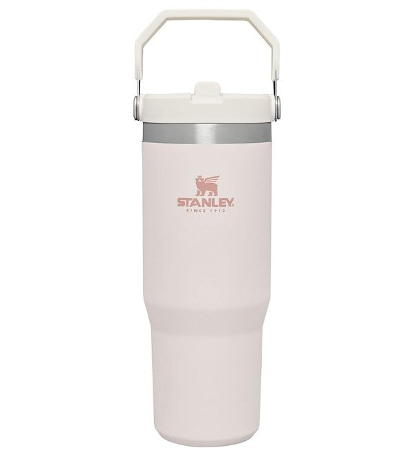 30oz Flip Straw Tumbler – Leakproof Vacuum Insulated Travel Mug with Handle