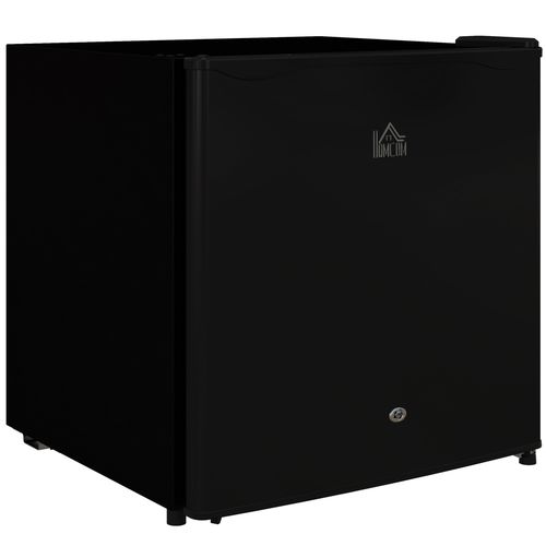 Compact 46L mini fridge with chill box, adjustable temperature dial, and reversible door – perfect for food, drinks, and skincare storage.

