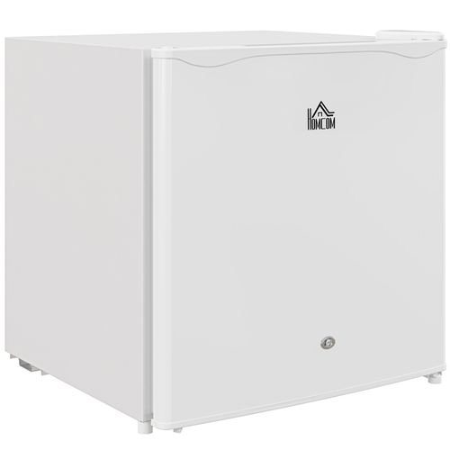 Compact 46L mini fridge with chill box, adjustable temperature dial, and reversible door – perfect for food, drinks, and skincare storage.

