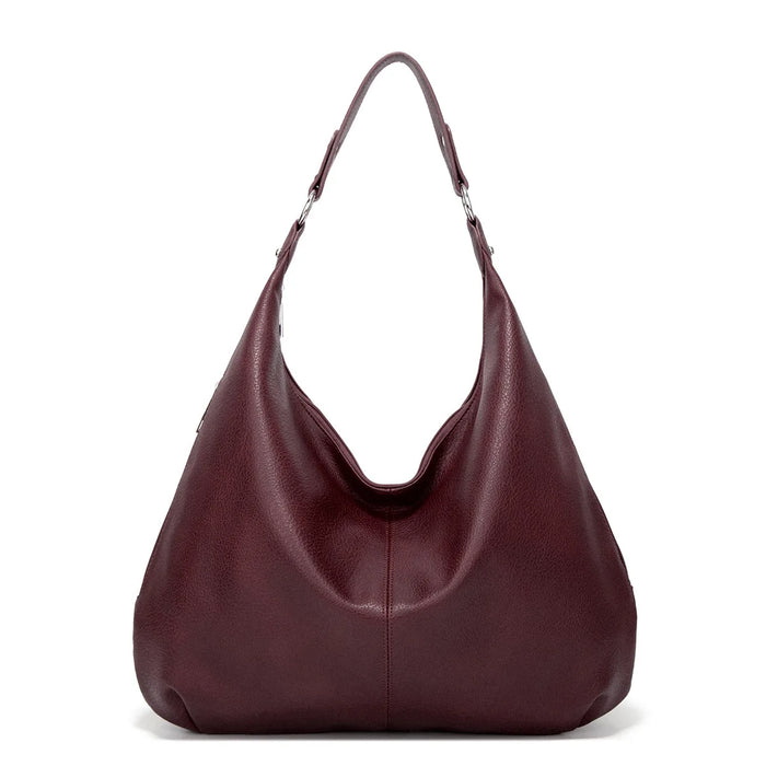 LadyHuarui luxury PU crossbody handbag with structured shape, adjustable strap, and zip closure, ideal for everyday or special occasions.