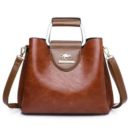 PU Soft leather tote bag for women with square shape and large capacity


