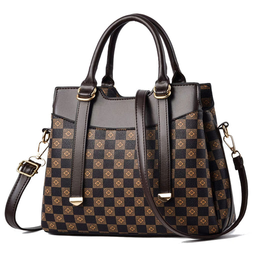 Luxury PU leather large capacity tote handbag for women handmade design

