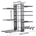 8-Tier Adjustable Kitchen Pan & Pot Rack with Tool-Free Assembly


