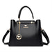 Vintage split leather shoulder handbag with multiple compartments and flap zipper closure, ideal for everyday wear.