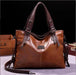 Vintage casual tote handbag in patent leather with high capacity and compartments