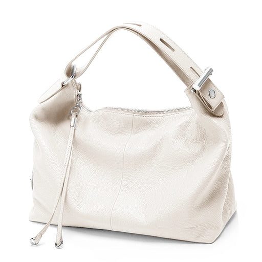 Genuine leather tote handbag for women with versatile 3-in-1 design and multiple compartments


