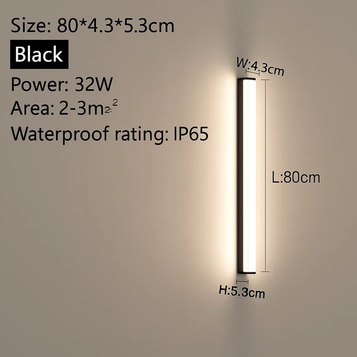 Outdoor Wall Lamp – Waterproof LED Strip Light for Garden & Balcony