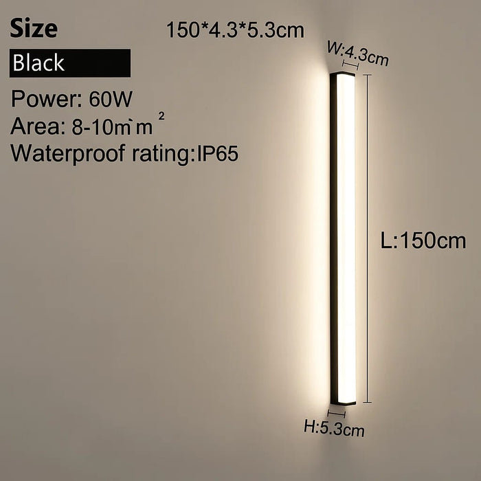 Outdoor Wall Lamp – Waterproof LED Strip Light for Garden & Balcony
