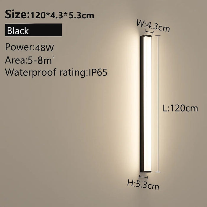 Outdoor Wall Lamp – Waterproof LED Strip Light for Garden & Balcony