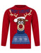 Kids Boys Christmas Jumper Reindeer 3D Pom Pom Xmas Sweater Pullover Novelty