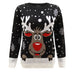 Kids Girls Boy Knitted Reindeer Christmas Rudolf Xmas Novelty Jumper Sweater Top