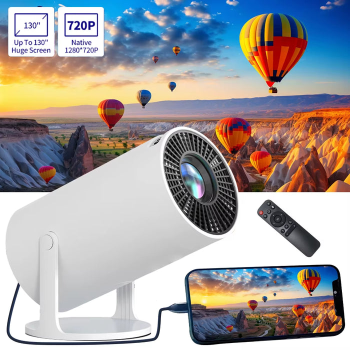 1080P Projector HY300 Wired Connection Projector for Mobile Phone/Hd/Av/Laptop Home Cinema Outdoor Portable Mini Projetor