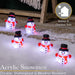 Christow Acrylic LED Snowman Small Christmas Decorations Indoor Outdoor 5Pc Set