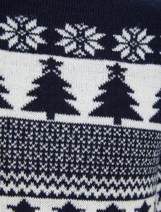 Kids Girls Christmas Jumper Star Tree Nordic Fairisle Xmas Sweater Novelty