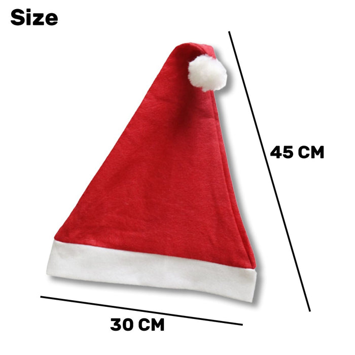 10 Pack Xmas Hats Christmas Hats Adult Party Fancy Dress Santa Decorations Bulk