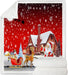 Merry Christmas Soft Blanket Fleece Sofa Bed Faux Fur Throws Single Double Size