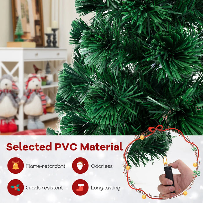 Optical Fiber Christmas Tree Pre-Lit Artificial Xmas Tree