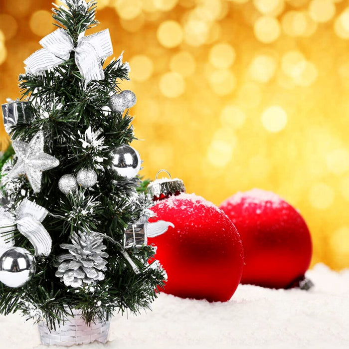 40Cm Tabletop Artificial Small Mini Christmas Tree LED Lights Ornament Xmas Gift