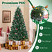 150/180CM Artificial Christmas Tree with 8 Lighting Modes and Optical Fibers