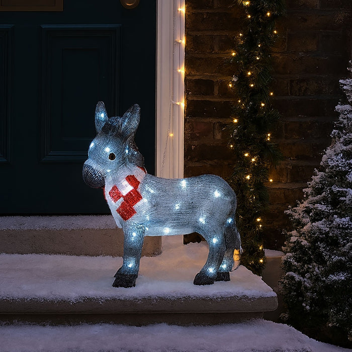 Neo 34 Cm Christmas Light 30 Cool White LED Acrylic Donkey