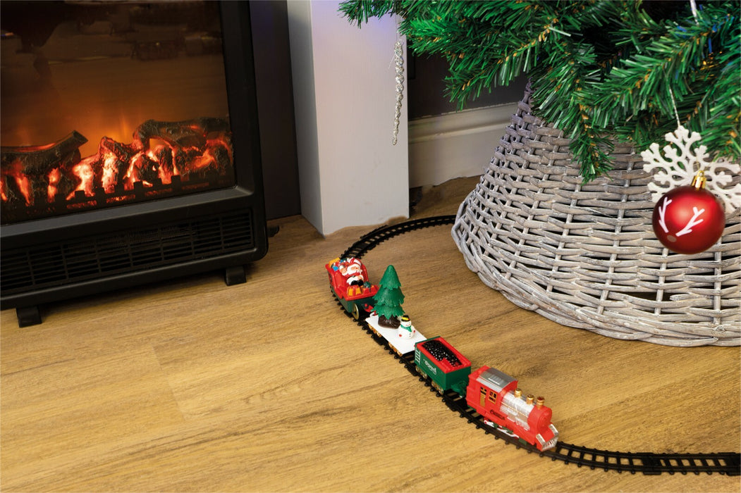 Christmas 3 Carriages Xmas Train Set Plays Jingle Bells & Working Headlights