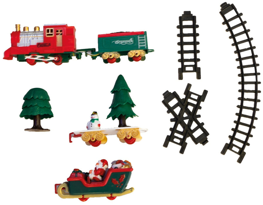 Christmas 3 Carriages Xmas Train Set Plays Jingle Bells & Working Headlights