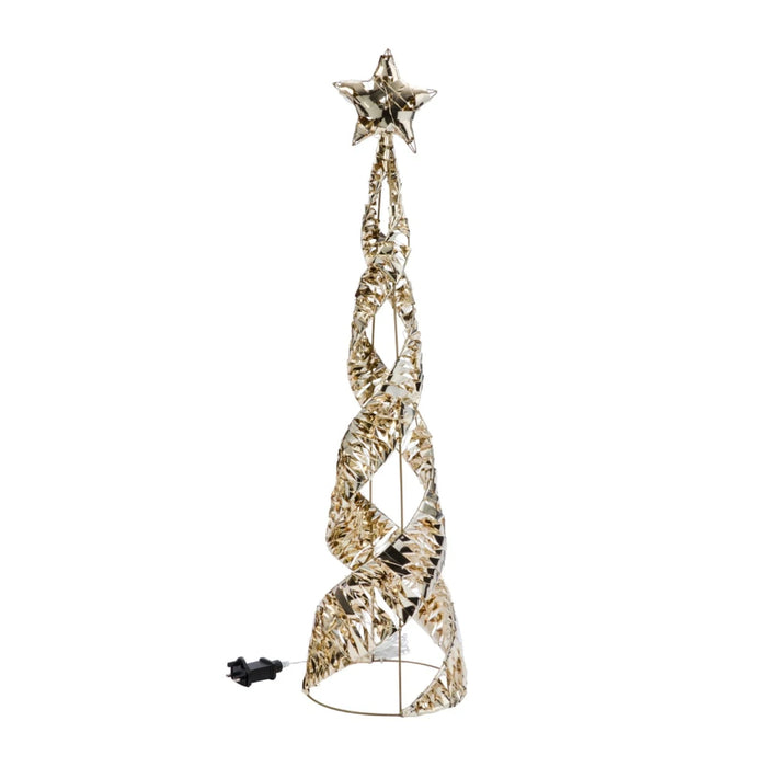 Christmas Cone Tree Decoration LED Light up Ornament Warm White Home Decor 80Cm