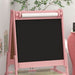 AIYAPLAY Kids Easel with Paper Roll, Blackboard, Whiteboard, Storage, Pink - Samanta Factory