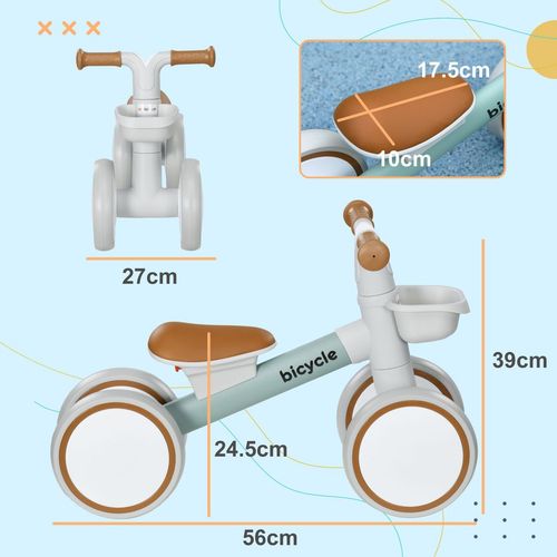 AIYAPLAY Kids Balance Bike for 1-3 Years Old with Adjustable Seat, Green - Samanta Factory