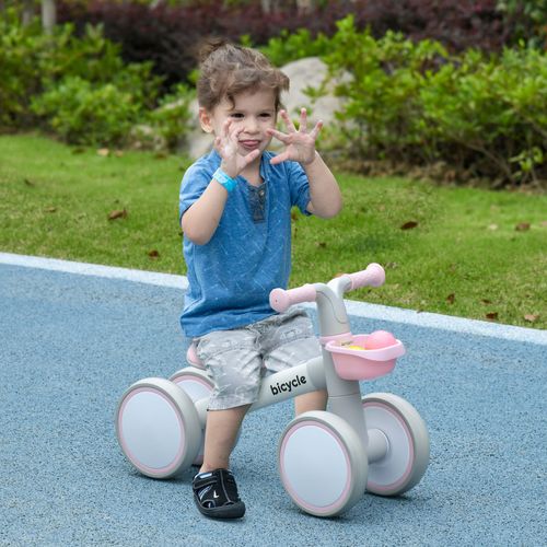 AIYAPLAY Kids Balance Bike for 1-3 Years Old with Adjustable Seat, Pink - Samanta Factory