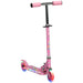 Foldable 3-in-1 kids scooter with LED light-up wheels, built-in music, and adjustable handlebar